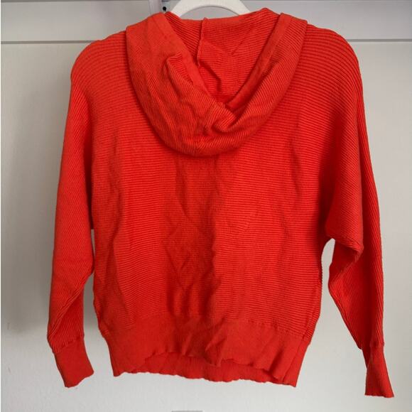Chelsea & Theodore DOlman Sleeve Sweater Orange Size XS Hoodie - Picture 3 of 7